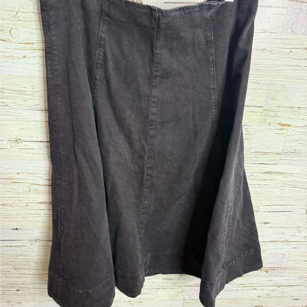 GAP Black Midi Skirt NWT denim jean a-line size 33/16 - Picture 5 of 6